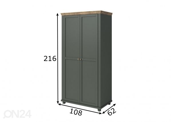 Riidekapp 108 cm mõõdud