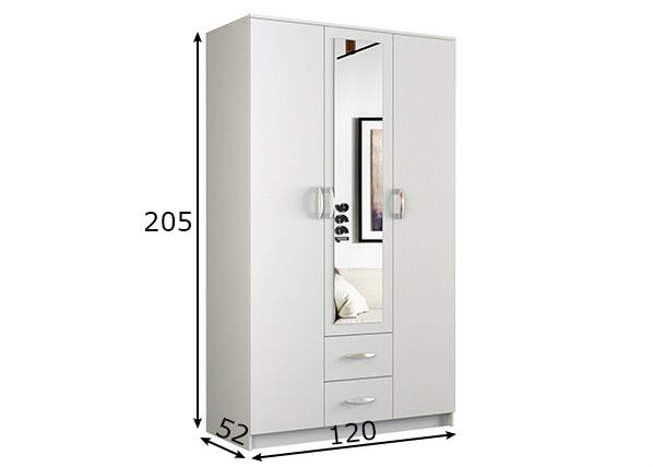 Riidekapp 120cm mõõdud