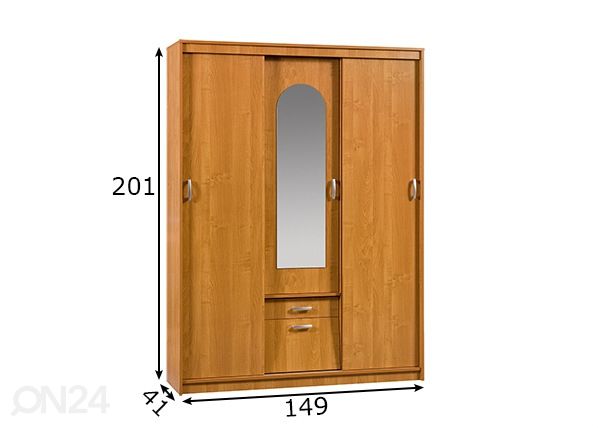 Riidekapp 149 cm mõõdud