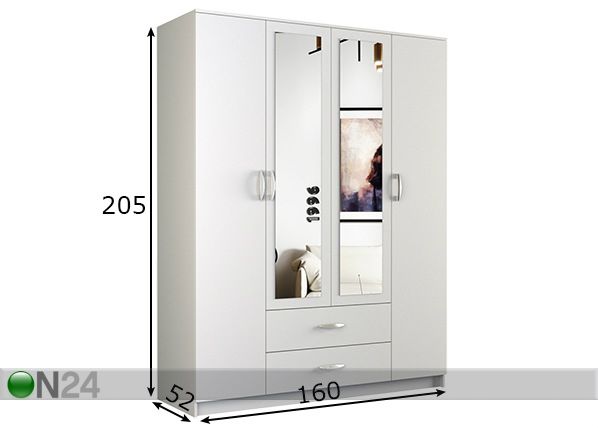 Riidekapp 160cm mõõdud