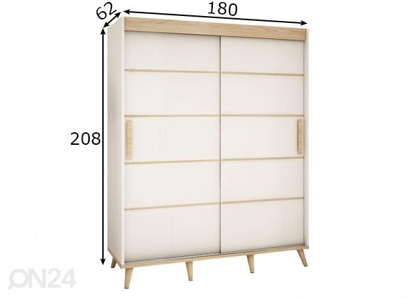 Riidekapp 180 cm mõõdud