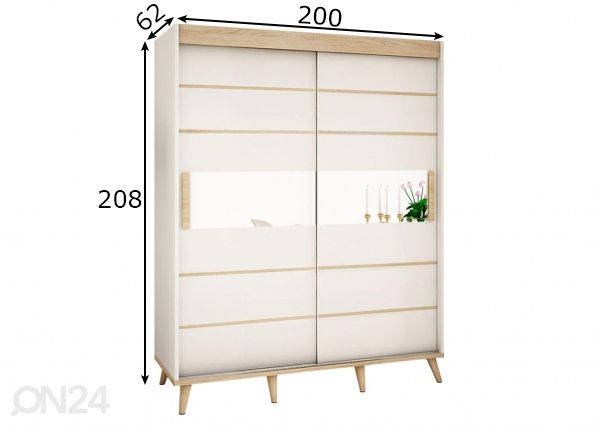 Riidekapp 200 cm mõõdud