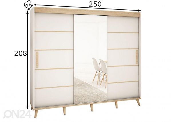 Riidekapp 250 cm mõõdud