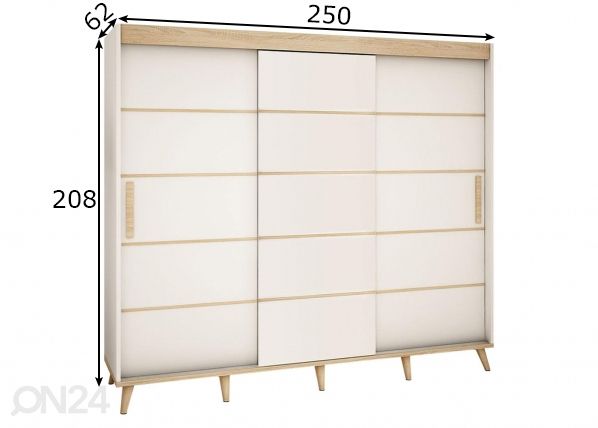 Riidekapp 250 cm mõõdud