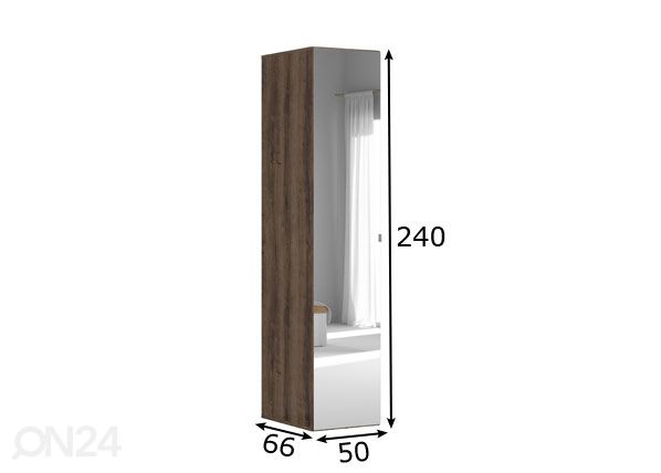 Riidekapp 50 cm mõõdud