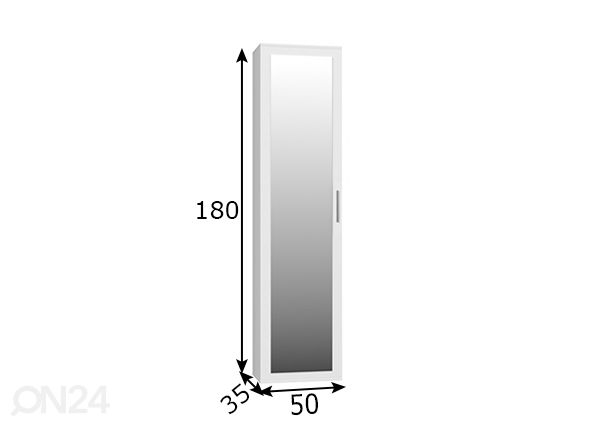 Riidekapp 50 cm mõõdud