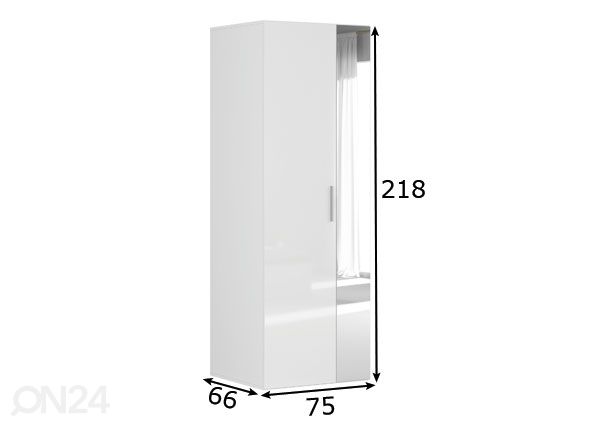 Riidekapp 75 cm mõõdud