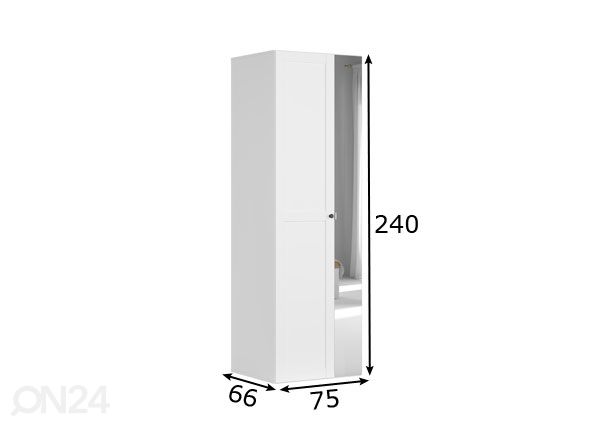 Riidekapp 75 cm mõõdud