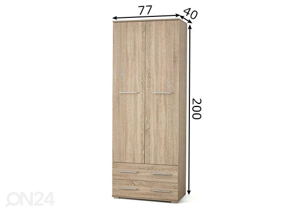 Riidekapp 77 cm mõõdud