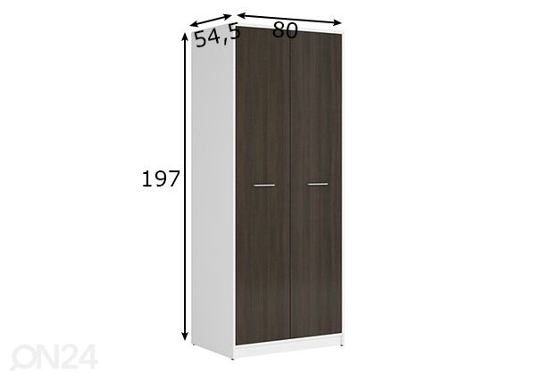 Riidekapp 80 cm mõõdud