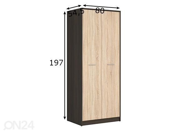 Riidekapp 80 cm mõõdud