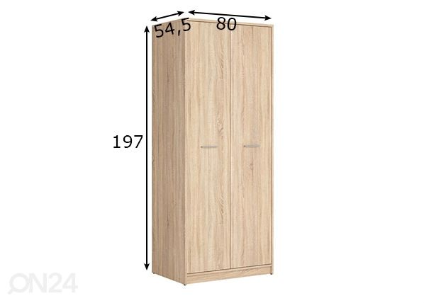 Riidekapp 80 cm mõõdud