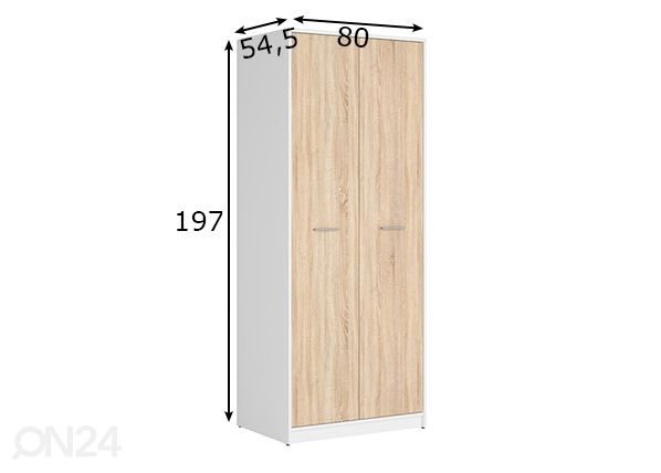 Riidekapp 80 cm mõõdud