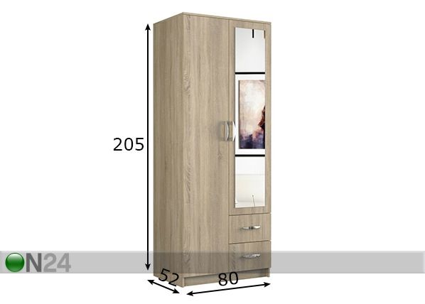 Riidekapp 80cm mõõdud