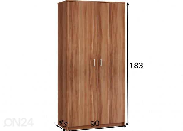 Riidekapp 90 cm mõõdud