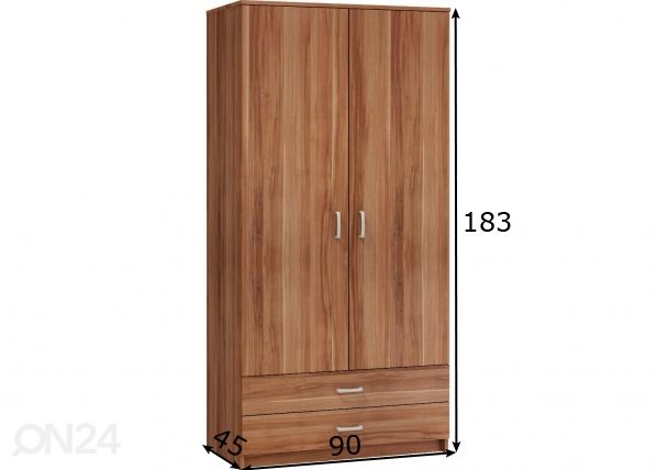 Riidekapp 90 cm mõõdud