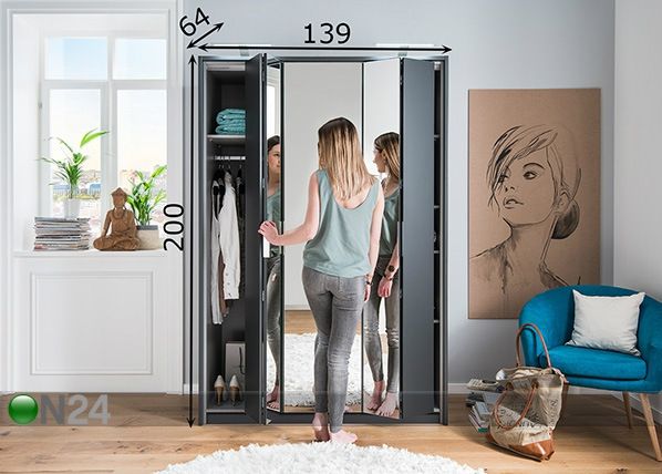 Riidekapp Berlin mõõdud