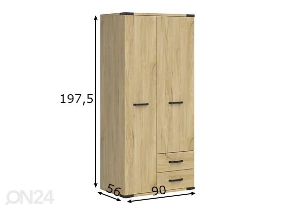 Riidekapp Chester mõõdud