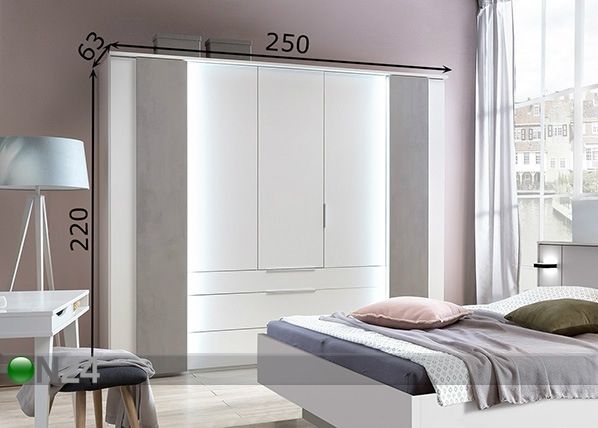 Riidekapp Chicago 250 cm mõõdud