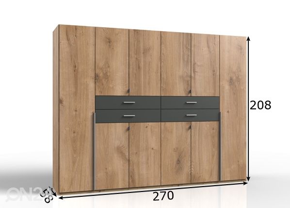 Riidekapp Denver 270 cm