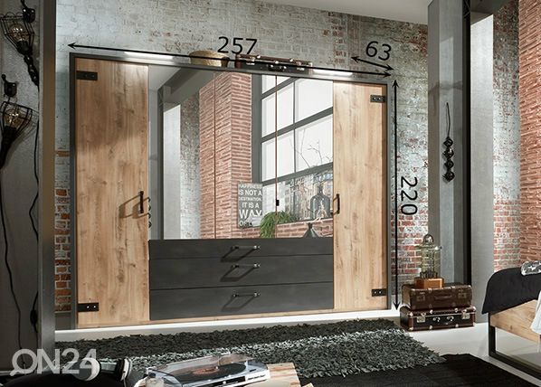 Riidekapp Detroit + raam mõõdud