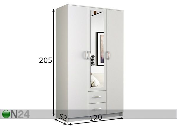 Riidekapp Domek 120 cm mõõdud