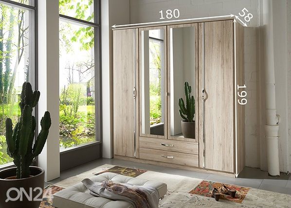 Riidekapp Duo mõõdud