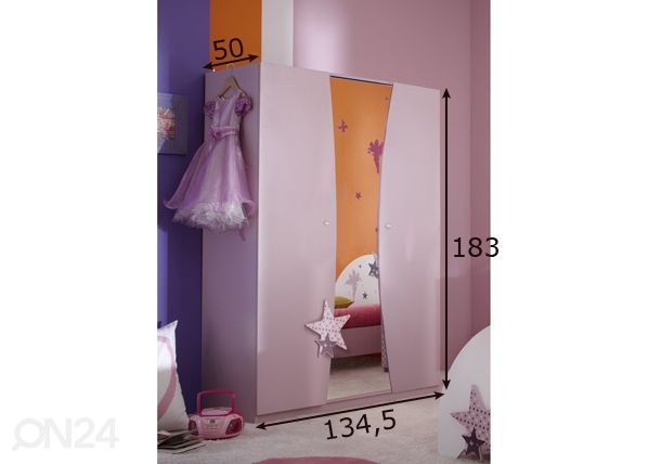 Riidekapp Fairy mõõdud