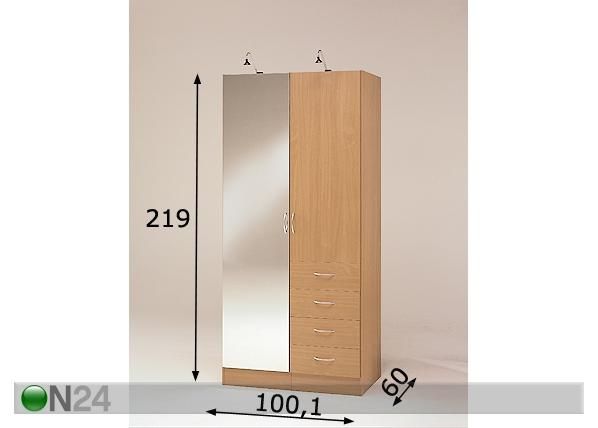 Riidekapp Flex mõõdud
