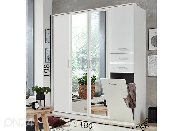 Riidekapp Frankfurt 180 cm mõõdud
