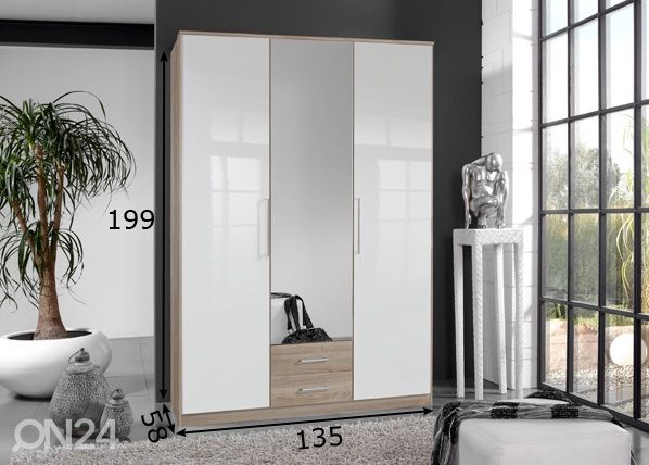 Riidekapp Greven 135 cm mõõdud