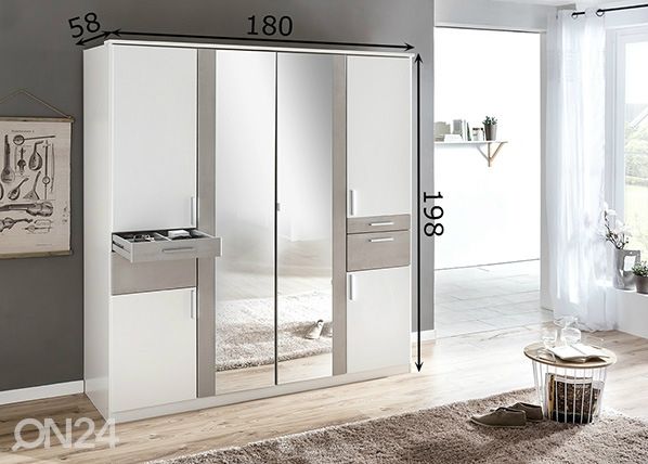 Riidekapp Koblenz 180 cm mõõdud