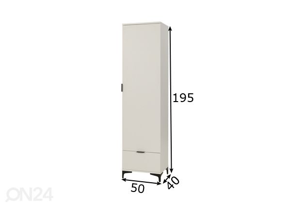 Riidekapp Lewisville 50 cm mõõdud