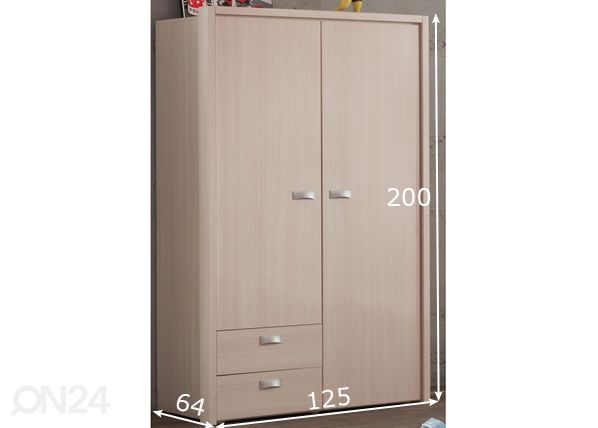 Riidekapp Louis K2 mõõdud