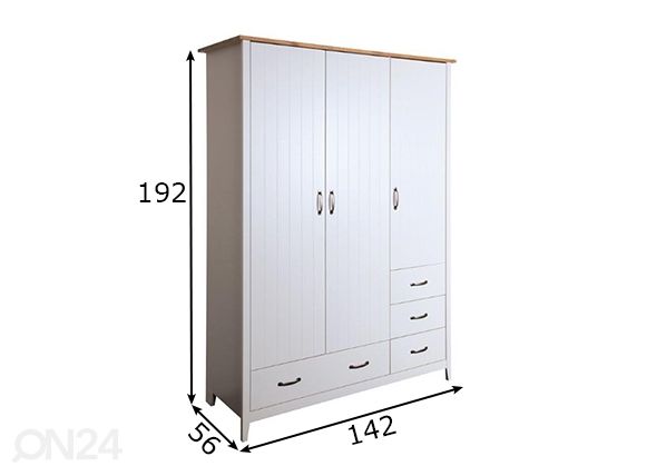 Riidekapp Norfolk 112 mõõdud