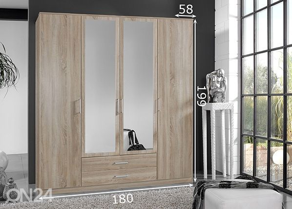 Riidekapp Osaka 180 cm mõõdud