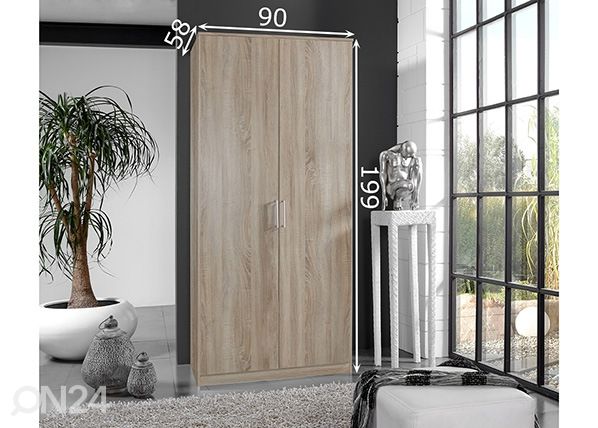 Riidekapp Osaka 90 cm mõõdud