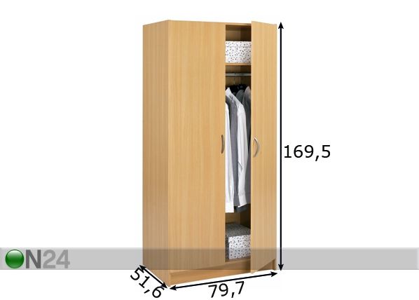 Riidekapp Osiris mõõdud