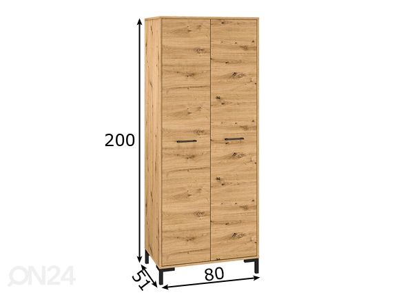 Riidekapp Porto 80 cm