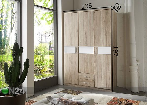 Riidekapp Potsdam mõõdud