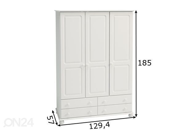 Riidekapp Richmond 302 mõõdud