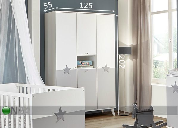 Riidekapp Rocky 125 cm mõõdud