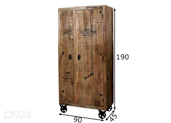 Riidekapp Rustic mõõdud