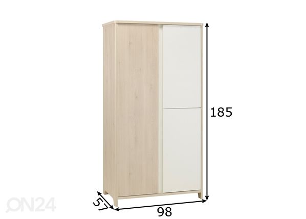 Riidekapp Sacha mõõdud