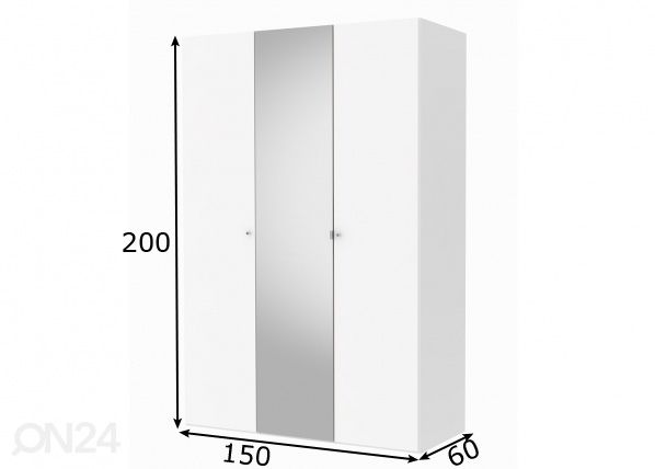 Riidekapp Save h200 cm mõõdud