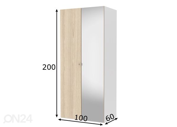 Riidekapp Save h200 cm mõõdud