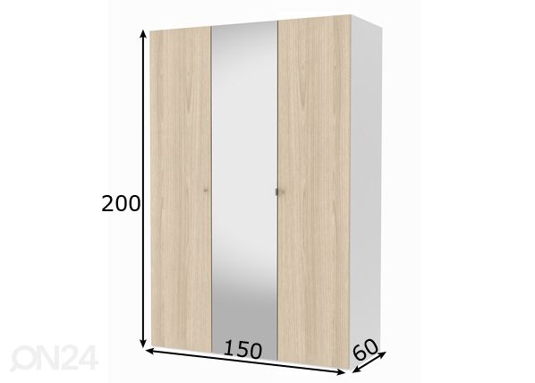 Riidekapp Save h200 cm mõõdud