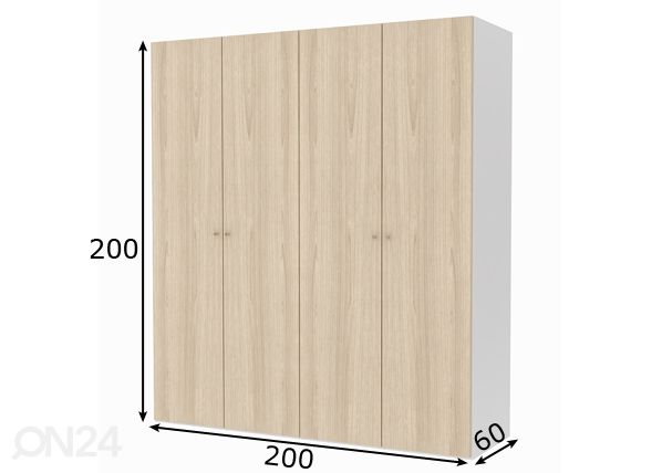 Riidekapp Save h200 cm mõõdud