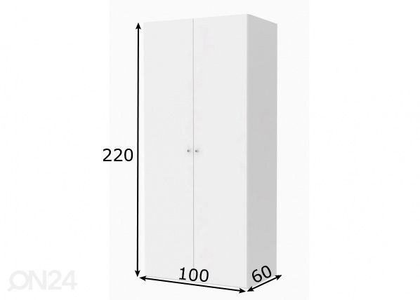 Riidekapp Save h220 cm mõõdud