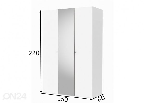 Riidekapp Save h220 cm mõõdud